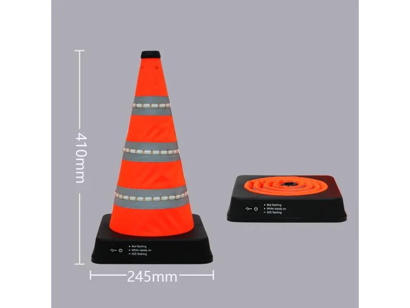 РАСКЛАДНОЙ  дорожный конус 296х296х700 мм, пластик