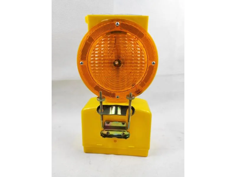 Пластиковый стробоскоп 120х92х280 мм, жёлтый, солнечная батарея+ аккумулятор