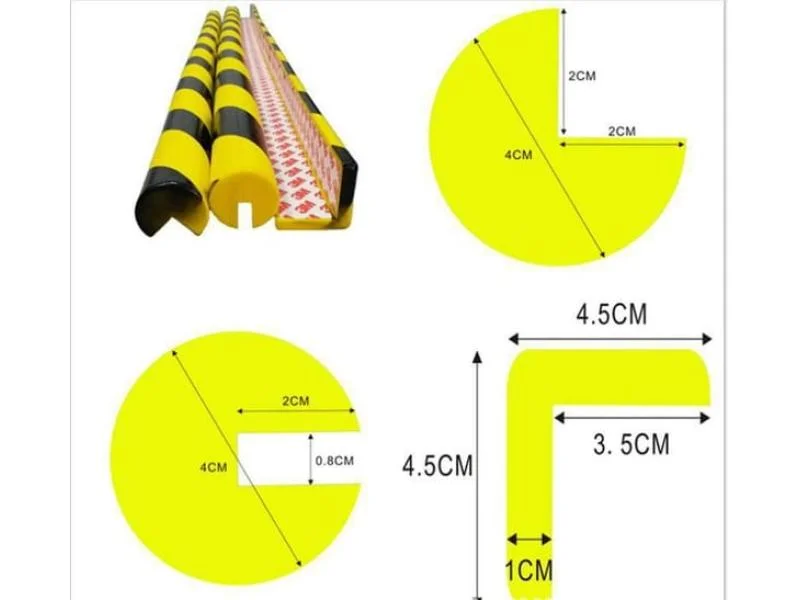 Демпфер угловой гибкий из вспененного полиэтилена, 4,5смх4,5см