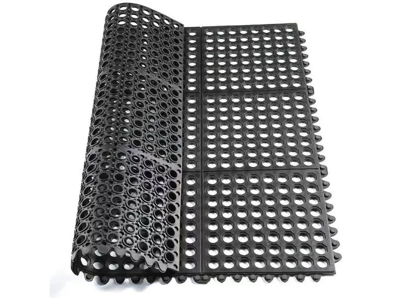 Противоскользящее ячеистое резиновое покрытие 900х900х10мм 