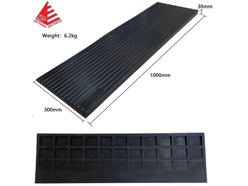 Резиновый пороговый пандус 1000х300х30мм, 6,2 кг
